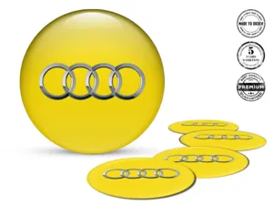 Audi Silikonaufkleber Stil Gewölbte Felgenembleme